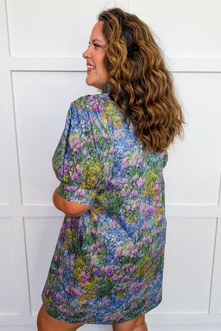 **PLUS ONLY** The Amelia Dress in Blue Monet