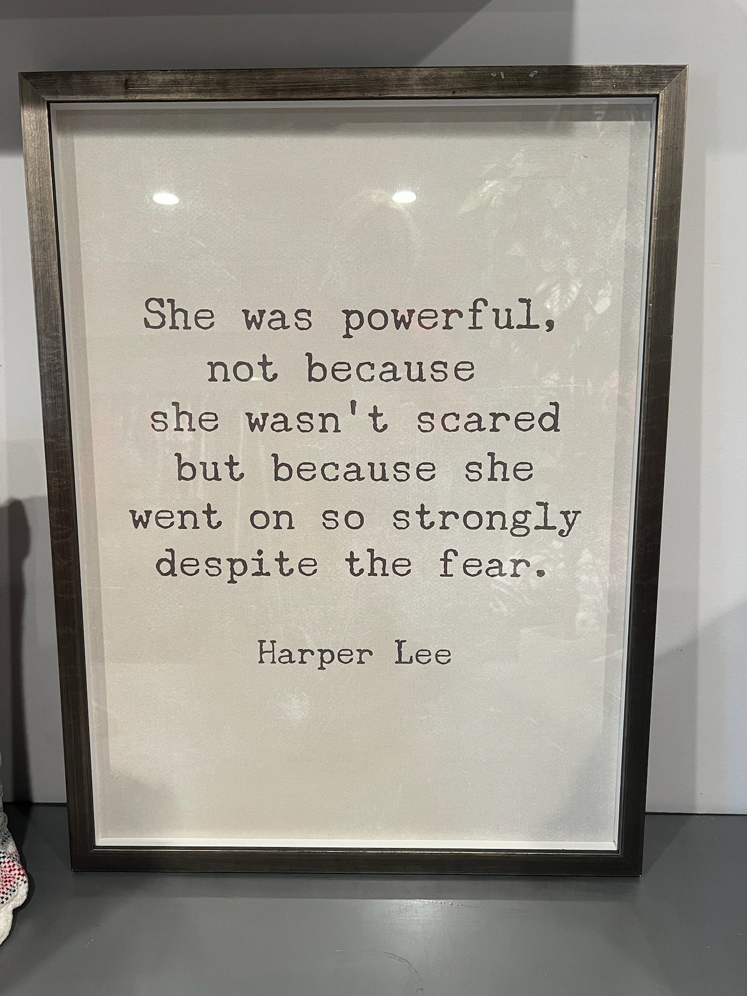 Framed Harper Lee Quote Sign