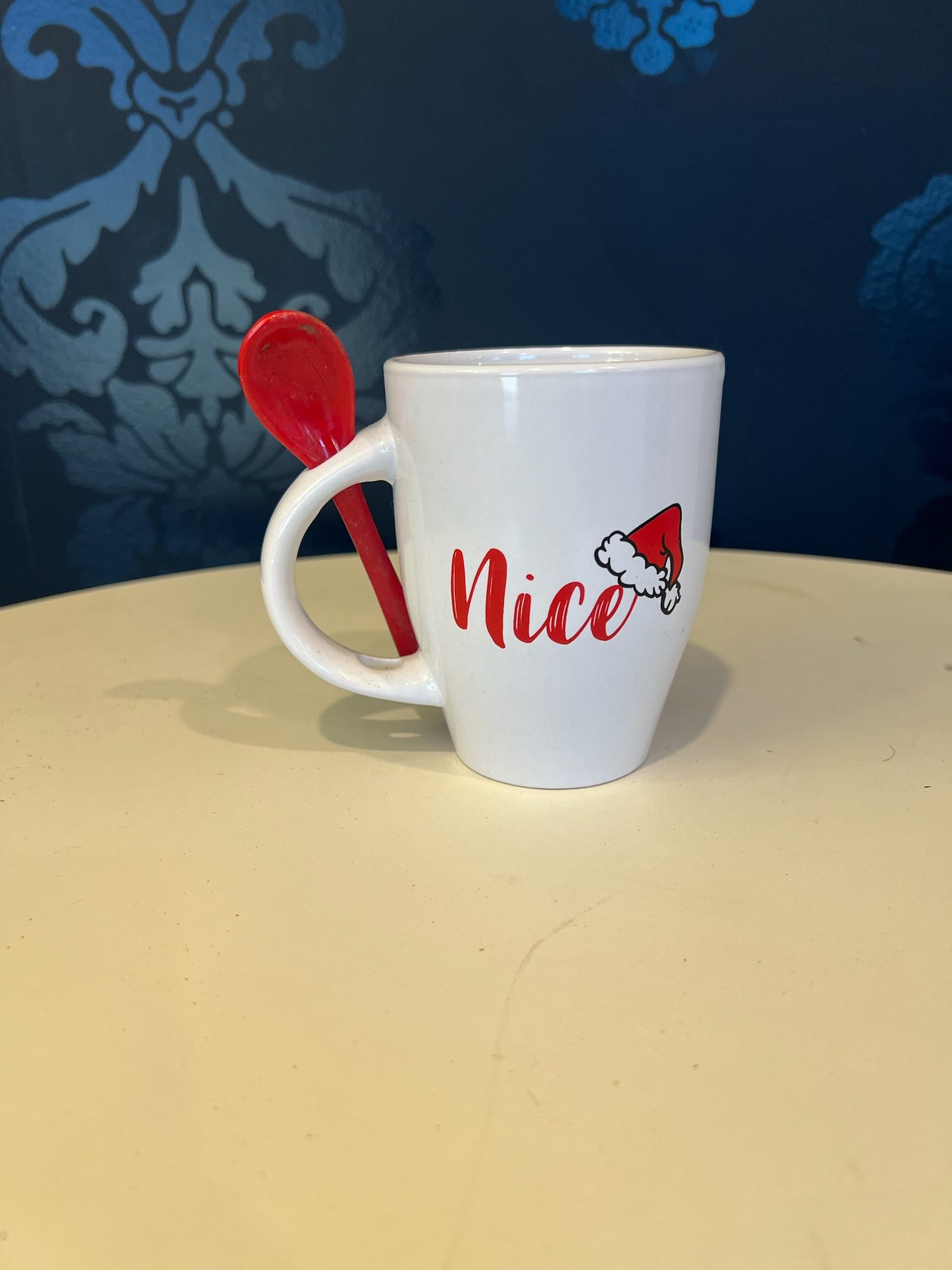 Nice Santa Hat Mug with Spoon