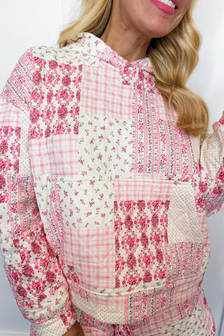 Rosy Patchwork Quilt Lounge Set