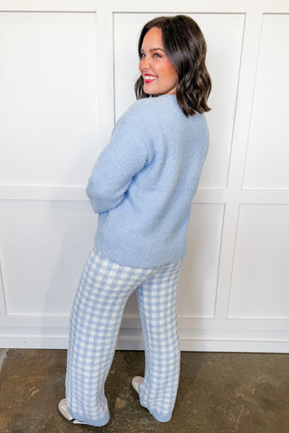 Sugarplum Bow Lounge Set in Blue