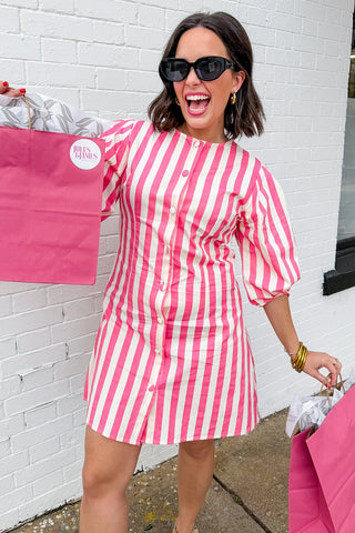 Pink Lemonade Striped Dress