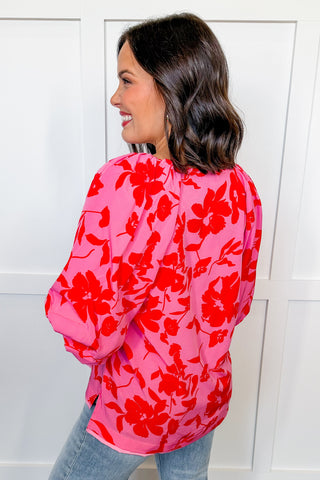 Hot Pink Deal - Bloom Breeze Blouse in Rose