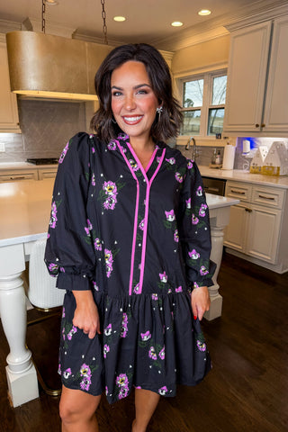 The Juliette Knee Length Dress In Black