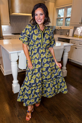 The Juliette Maxi in Black & Yellow