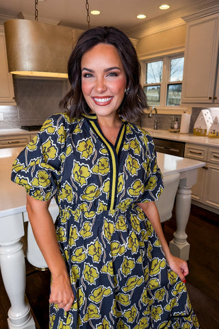 The Juliette Maxi in Black & Yellow