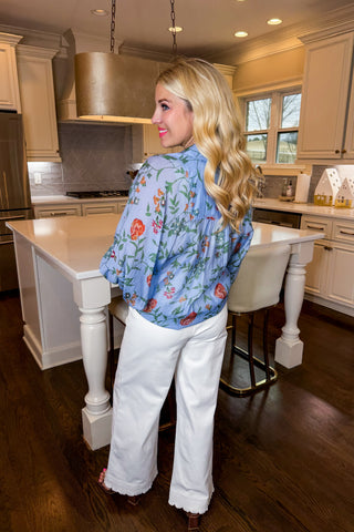 Southern Garden Button Down Blouse