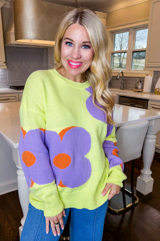 The Lemon Bloom Statement Sweater