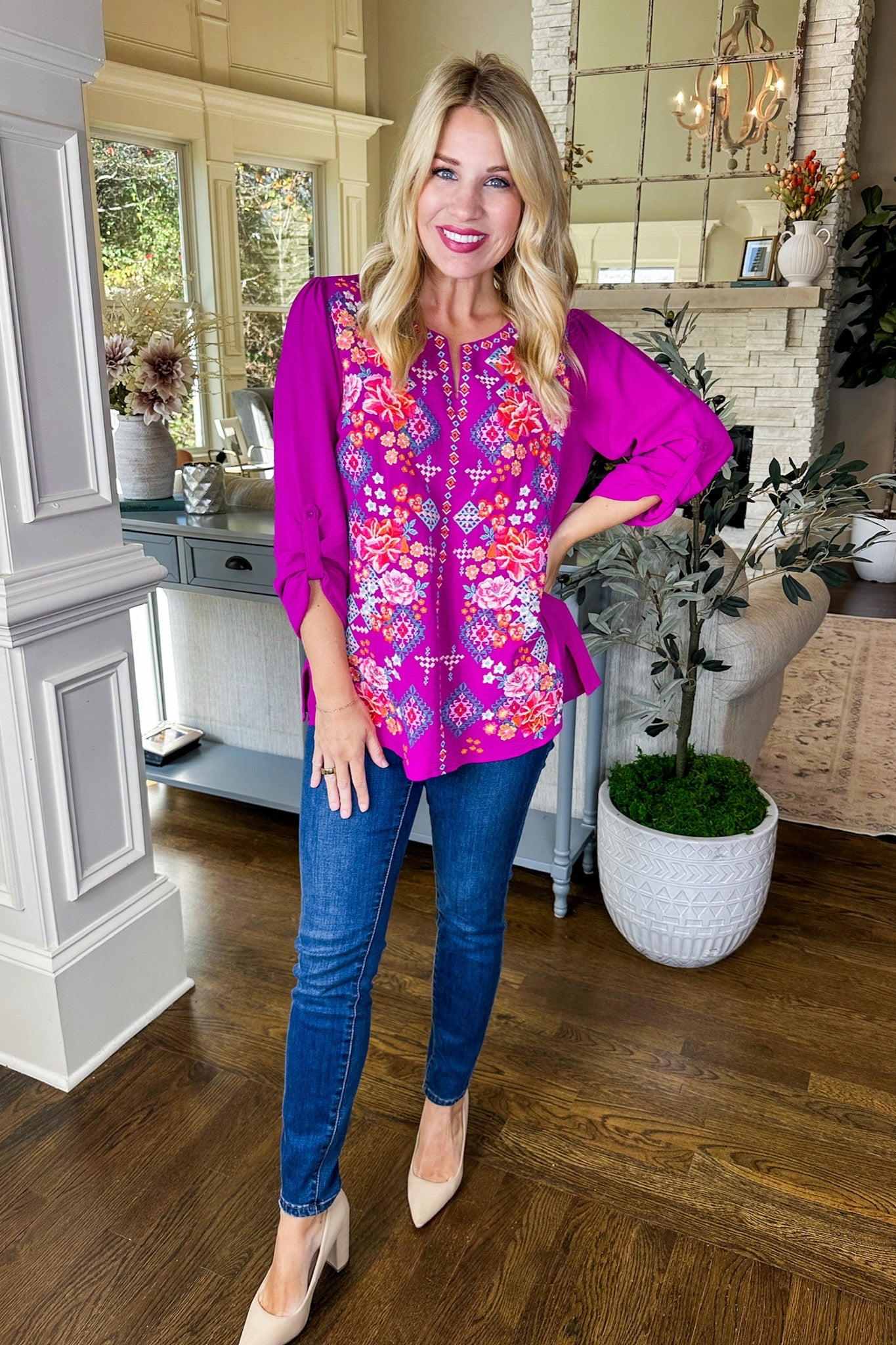 Black Friday Deal - The Izzy Top in Magenta