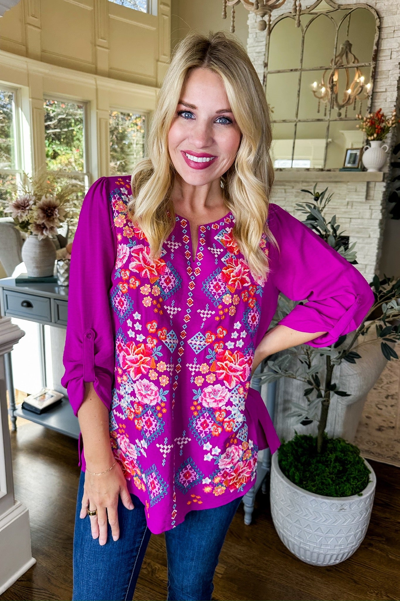 Black Friday Deal - The Izzy Top in Magenta