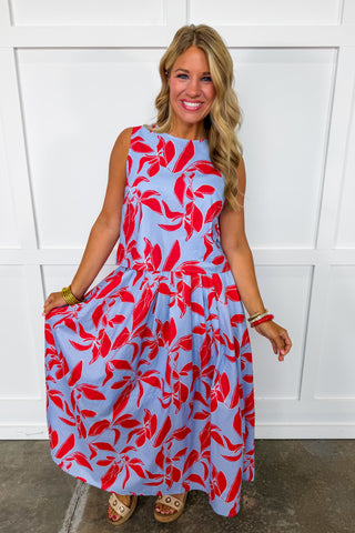 The Scarlette Bold Floral Midi Skirt Set