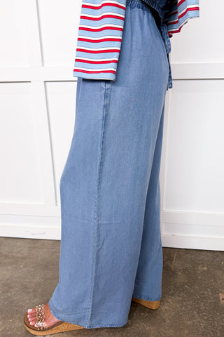 The Bailey Chambray Pant Set
