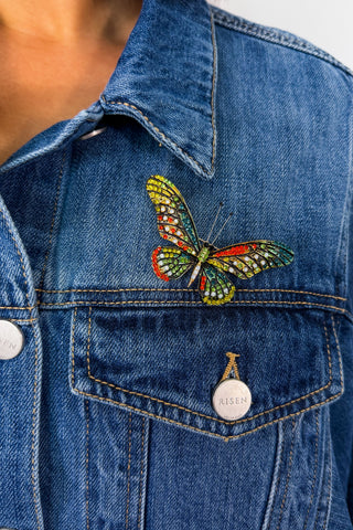 Enchanted Multi Color Butterfly Brooch
