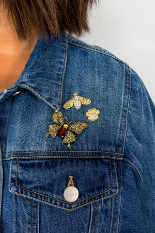 Precious Paw Crystal Brooch