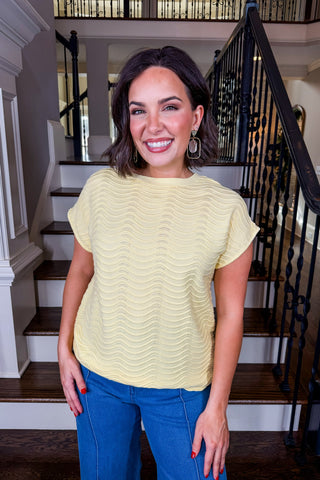 Sunbeam Scallop Knit Top