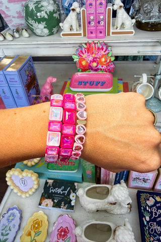 Love Pop Stretch Bracelet in Pink
