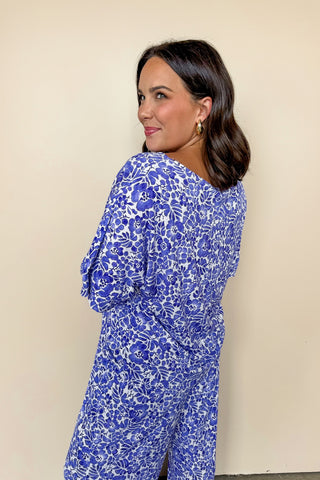 Dear Scarlett V Neck Top & Pants Cabana Set in Violet