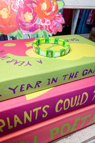 Emmy Pop Tile Stretch Bracelet in Green