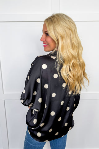 Styled in Dots Black Blouse