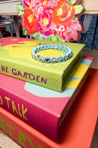 Love Pop Stretch Bracelet in Blue