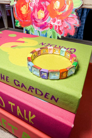 Emmy Pop Tile Stretch Bracelet in Multi