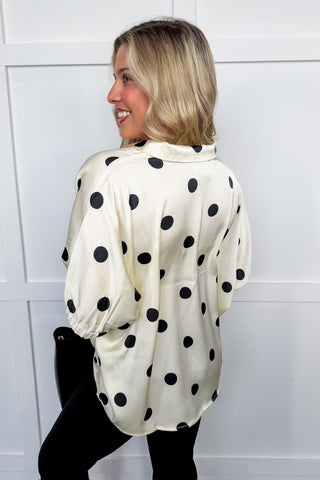 Styled in Dots Cream Blouse