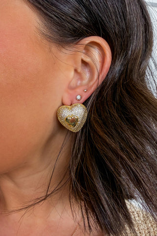 Heart To Hold Gold Earrings