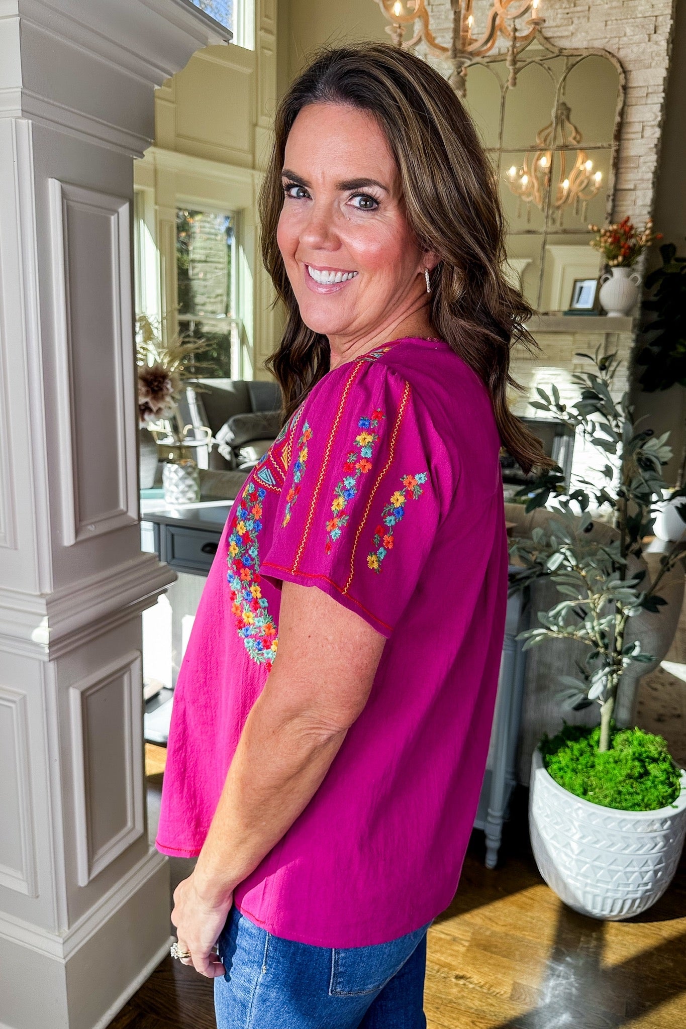 Black Friday Deal - The Grace Top in Magenta