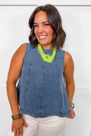 Denim Darling Swing Top