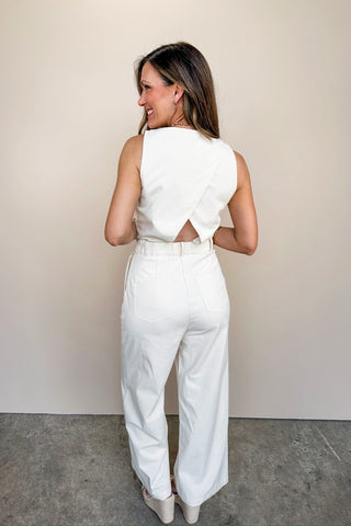 Elevated Chic Cream Jumpsuit