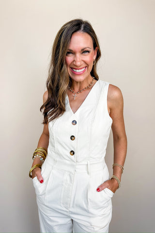 Elevated Chic Cream Jumpsuit