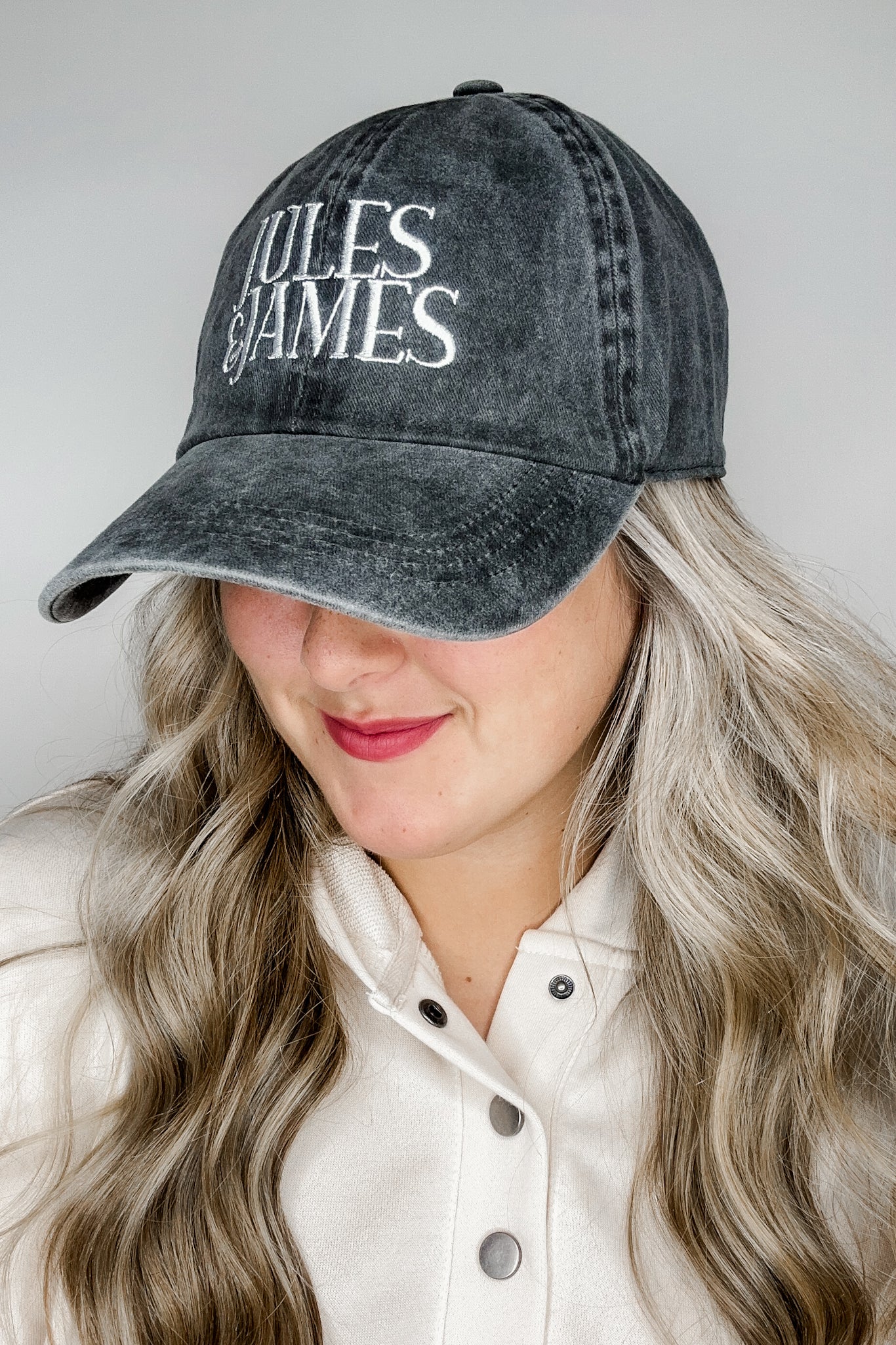 Signature Jules & James Embroidered Ball Cap- 5 Colors!