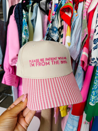 I'm From The 1900's Pink Stripe Trucker Hat