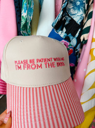 I'm From The 1900's Pink Stripe Trucker Hat