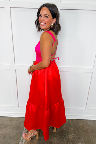 hot pink orange dress SAME Ruffle Hem One Shoulder Dress | Hot Pink/Orange