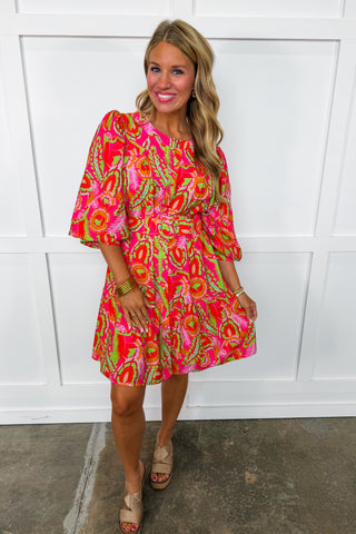 Meet Me In Palm Springs Belted Dress