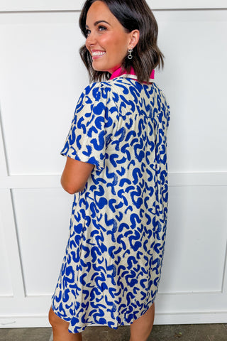 Perfectly You Dress in Royal Blue + Hot Pink