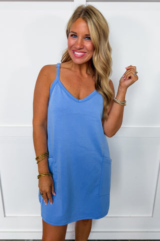 The Everywhere Essential Active Dress in Ocean Blue