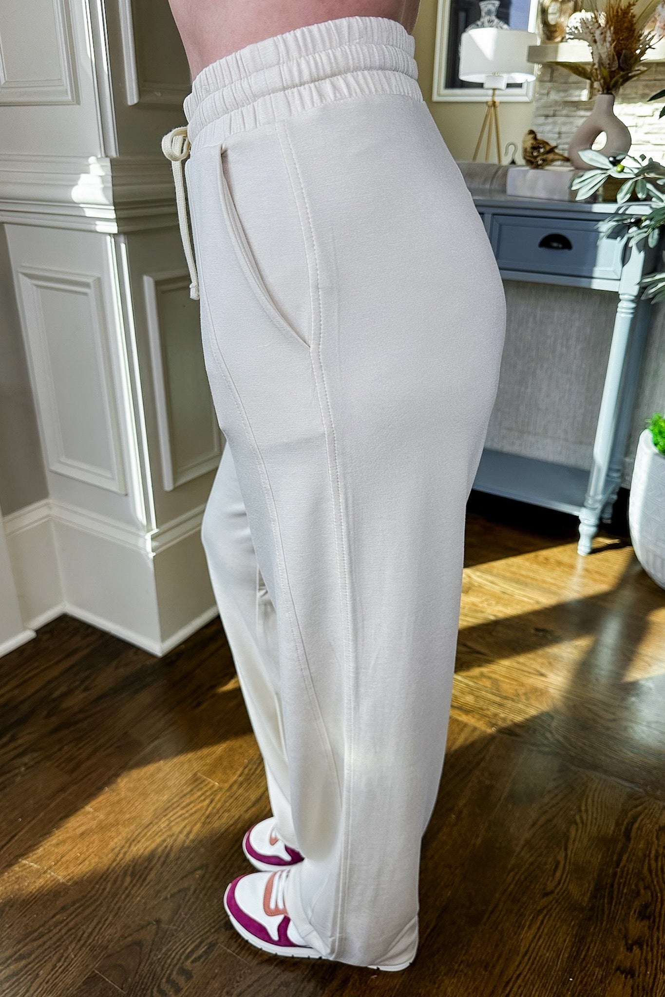 Buttery Soft Drawstring Waist Pocketed Lounge Flare Pants