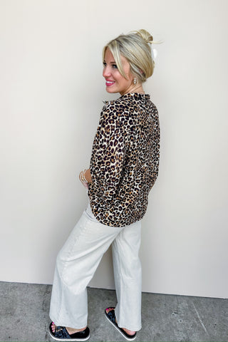 Cheetah Print V Neck Playfully Bold Top