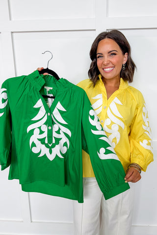 Sweet Tea Classic Top in Emerald Green