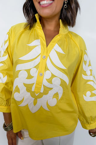 Sweet Tea Classic Top in Lemon