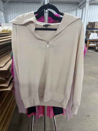 Cream Quarter Zip