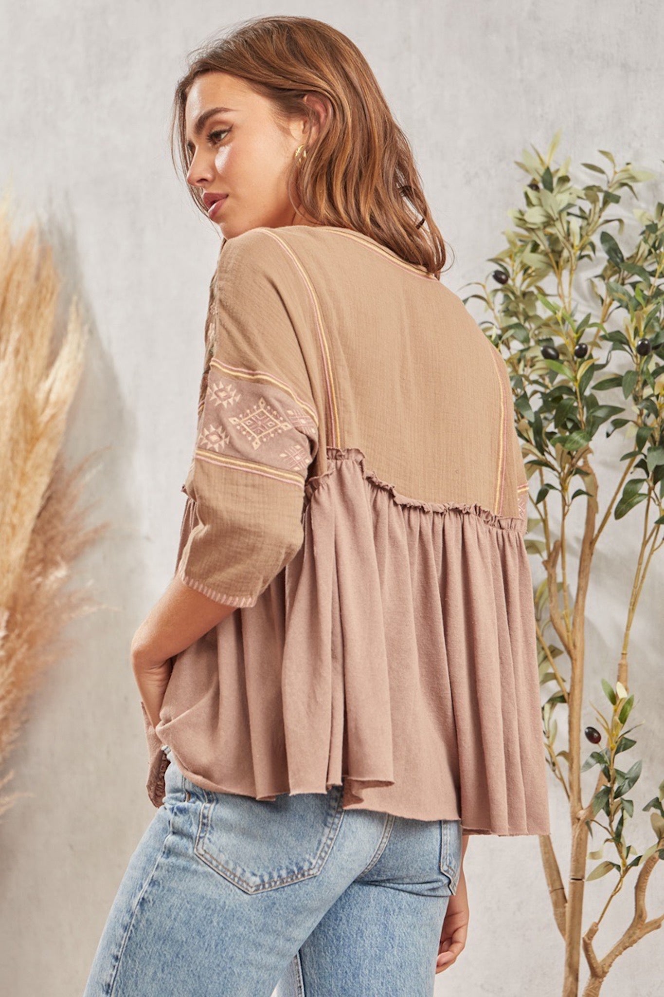 Black Friday Deal - **PLUS ONLY** The Rebecca Top in Mocha