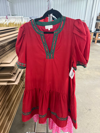 Red and Green Holiday Dress