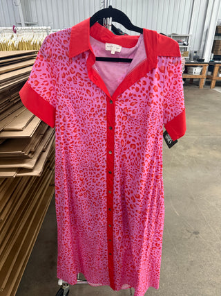 Pink Spotted Long Dress