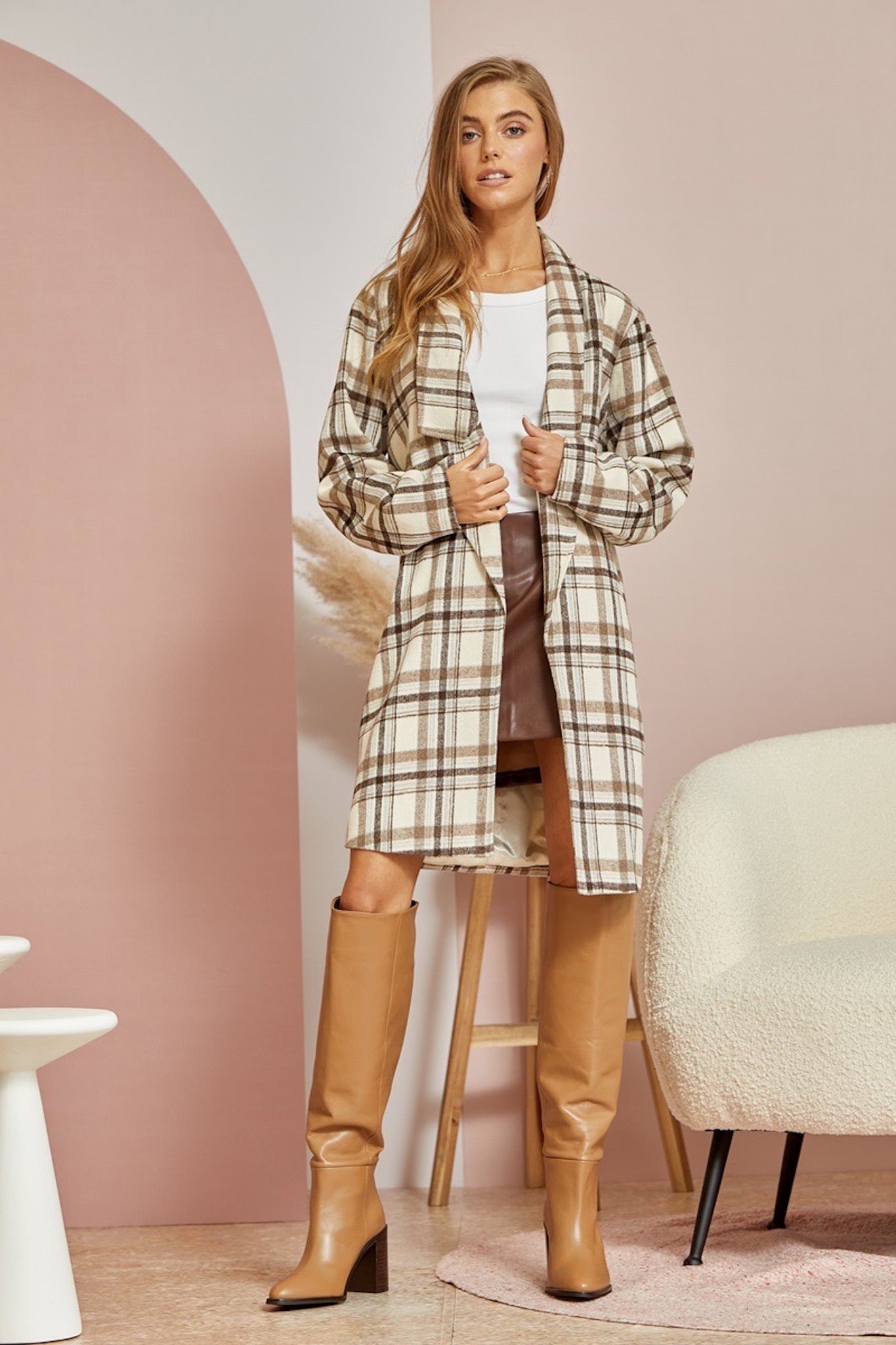 Black Friday Deal - **PLUS ONLY** The Stella Plaid Long Jacket