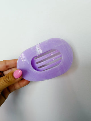 Must Have Flat Oval Hair Clip in Lavender