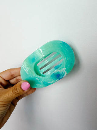 Must Have Flat Oval Hair Clip in Mint