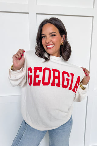 Game Day Georgia Lightweight Pullover Top
